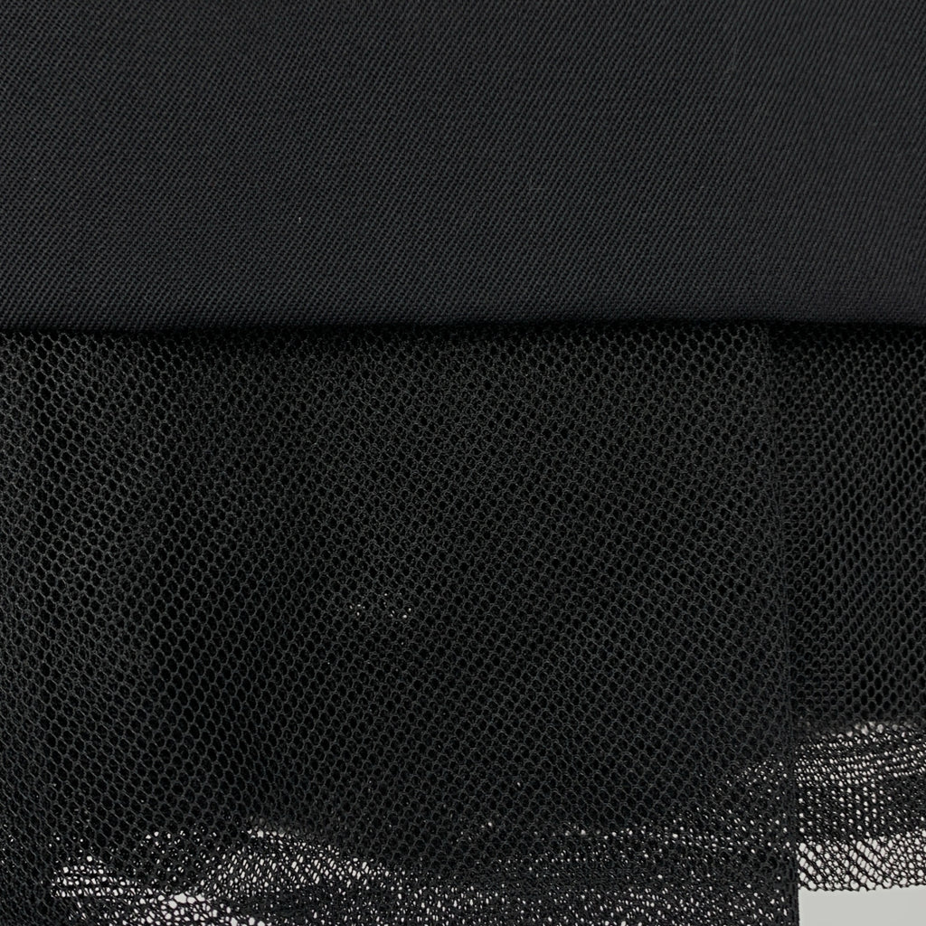 【美品】  noir kei ninomiya / ノワールケイニノミヤ | 2020SS | チュールドッキング レイヤード 吊りスカート ワンピース | S | ブラック | レディース