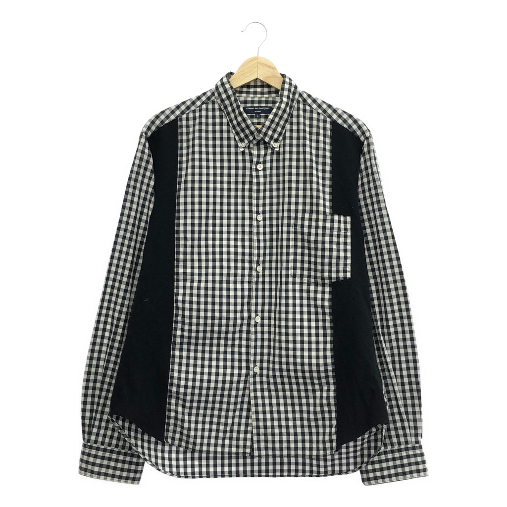 COMME des GARCONS HOMME / 콤데 갤슨 옴므 | 2007AW | 울 전환 깅엄 체크 셔츠 | L | 남성