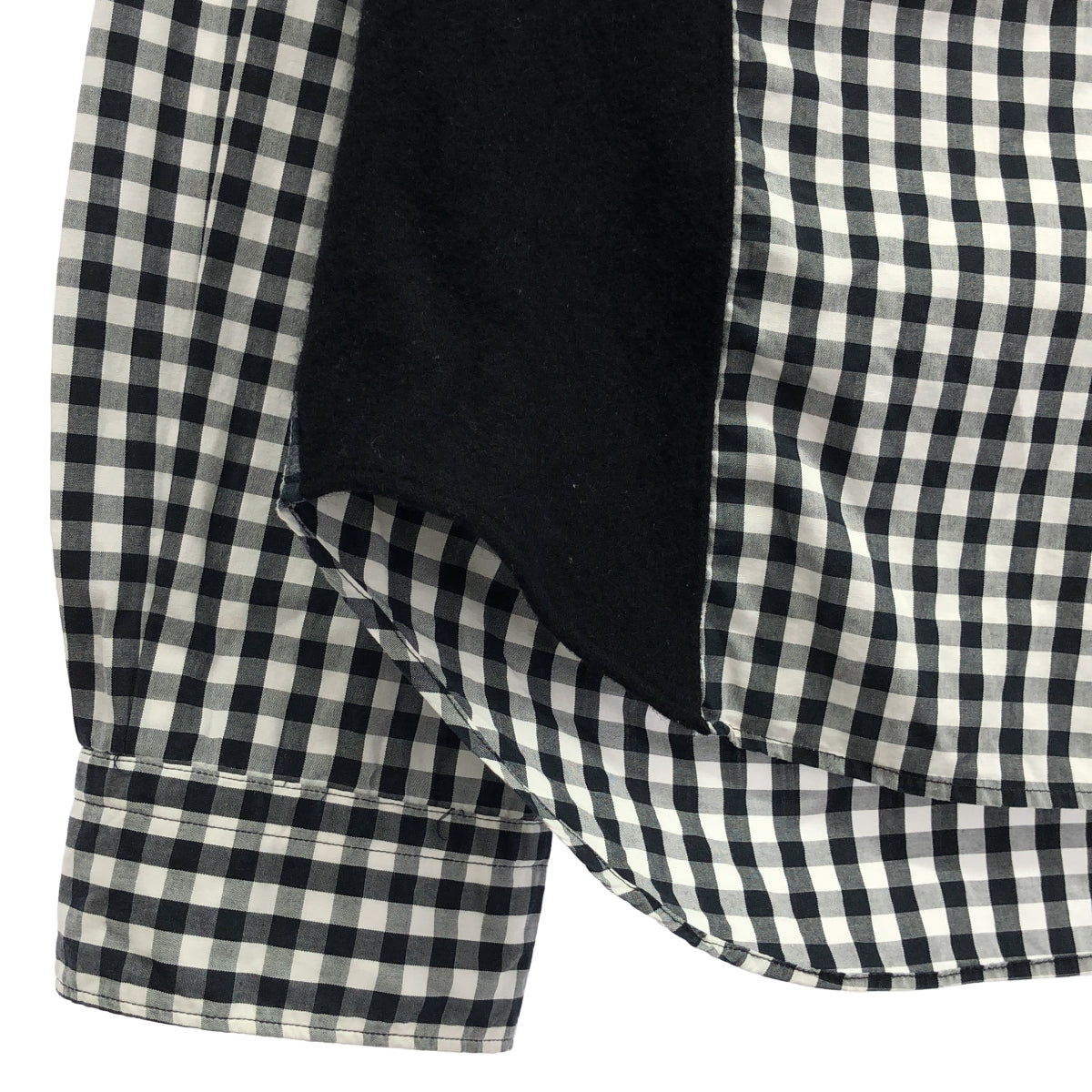 COMME des GARCONS HOMME / 콤데 갤슨 옴므 | 2007AW | 울 전환 깅엄 체크 셔츠 | L | 남성