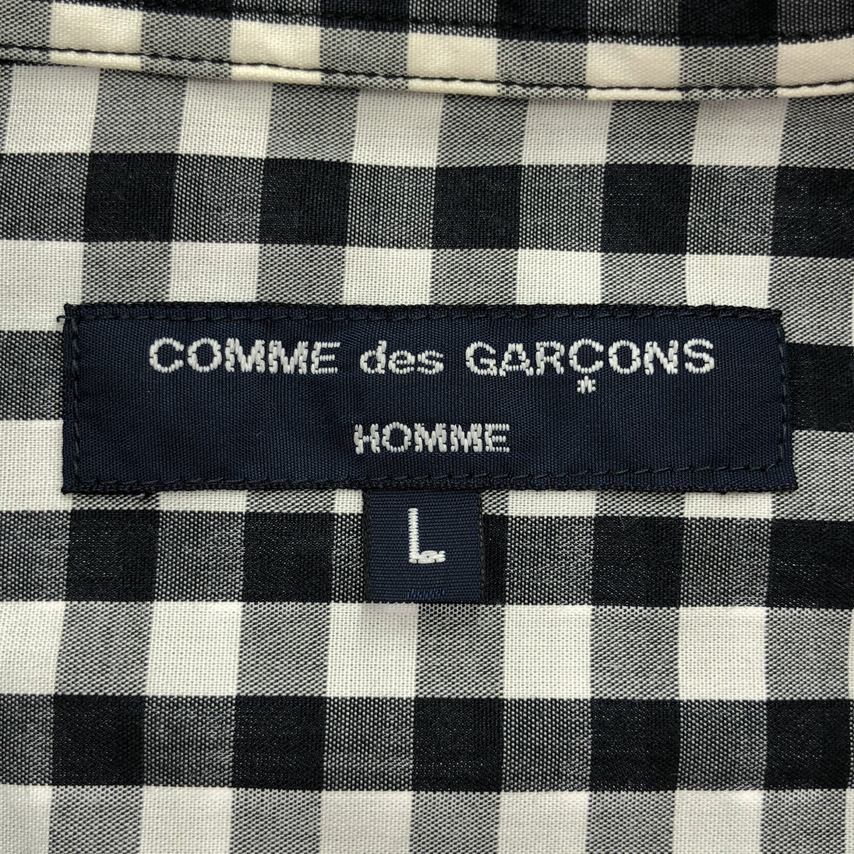 COMME des GARCONS HOMME / 콤데 갤슨 옴므 | 2007AW | 울 전환 깅엄 체크 셔츠 | L | 남성