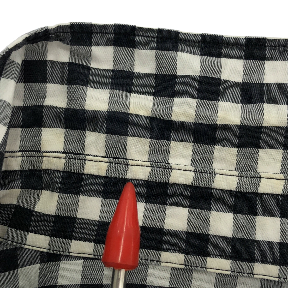 COMME des GARCONS HOMME / 콤데 갤슨 옴므 | 2007AW | 울 전환 깅엄 체크 셔츠 | L | 남성