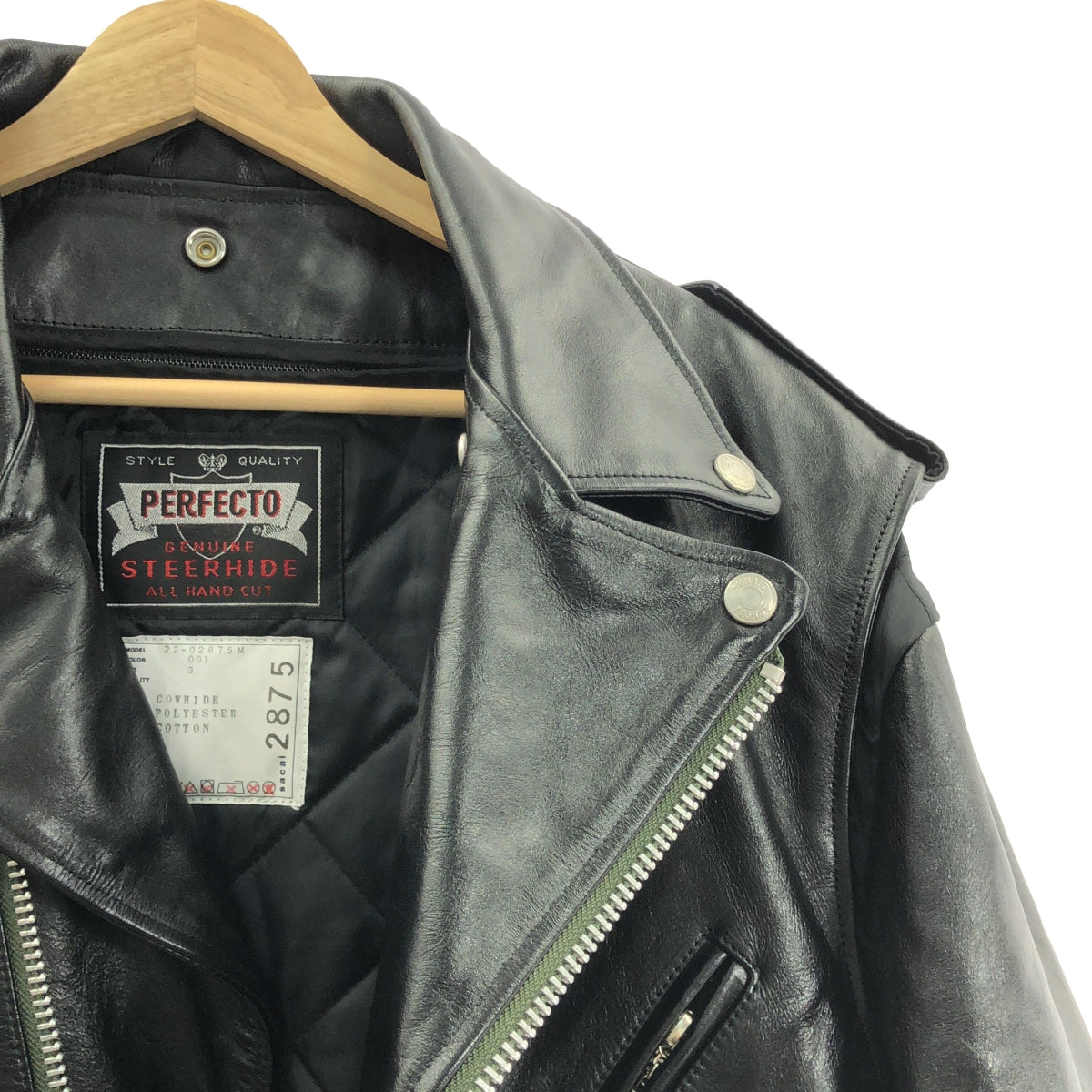 sacai / サカイ | 2022AW | × Schott / ショットコラボ 2Way Leather Blouson キルティングライナー付き レザー ダブルライダースジャケット | 3 | メンズ