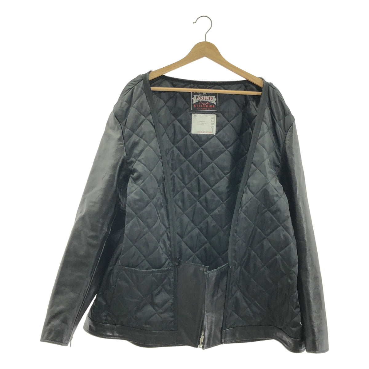 sacai / サカイ | 2022AW | × Schott / ショットコラボ 2Way Leather Blouson キルティングライナー付き レザー ダブルライダースジャケット | 3 | メンズ