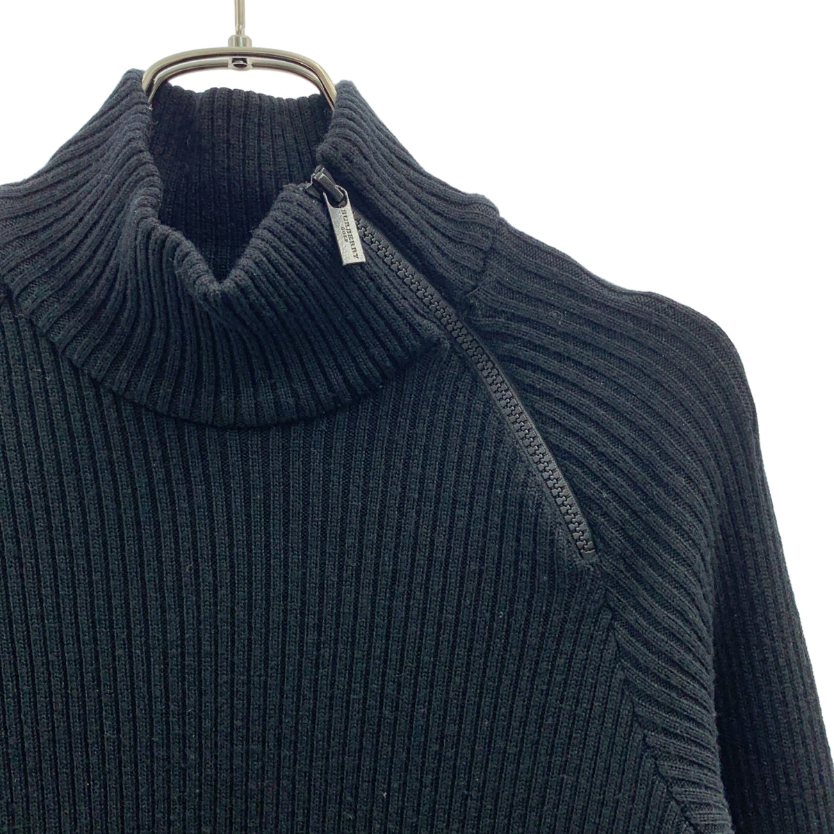 Burberry / バーバリー | GOLF / リブニット ナイロン切替 ワンピース