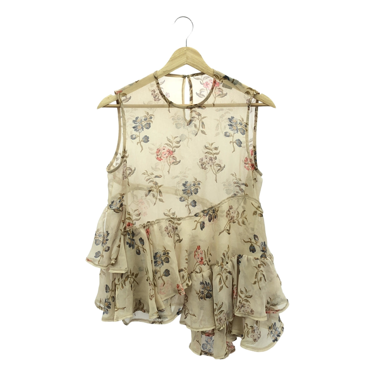 tricot COMME des GARCONS | 2017AW | Flower print sheer sleeveless blouse | M | Women's