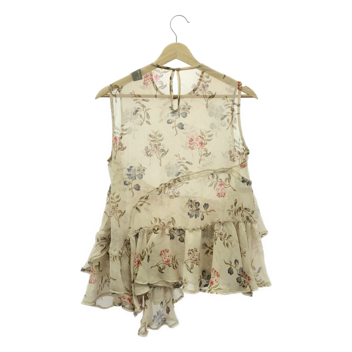 tricot COMME des GARCONS | 2017AW | Flower print sheer sleeveless blouse | M | Women's