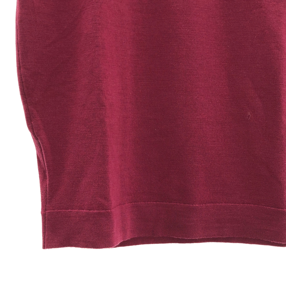 【美品】  JOHN SMEDLEY / ジョンスメドレー | ウール ハイゲージ タートルネック 半袖ニット | S | ピンク系 | レディース