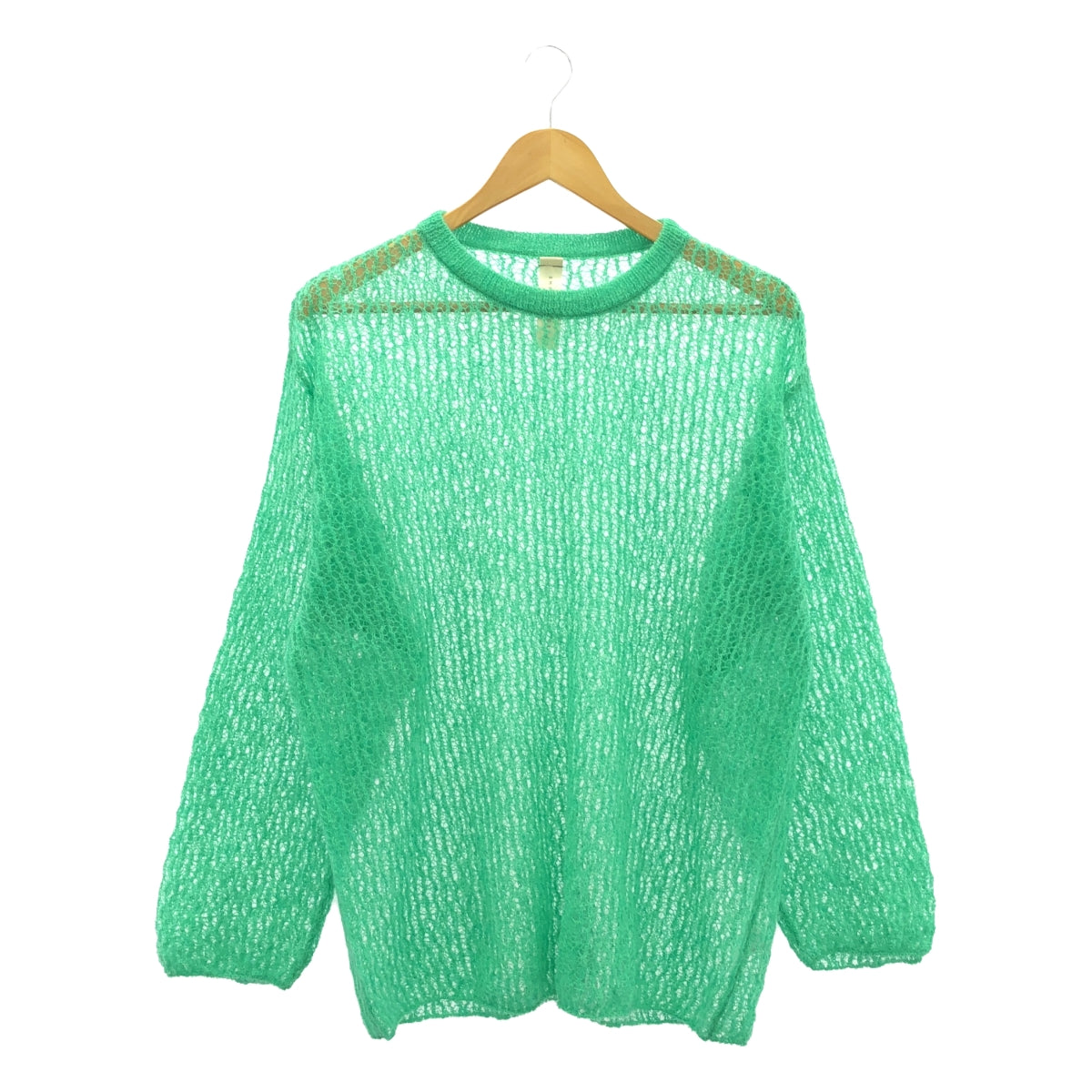 SHINYA KOZUKA / シンヤコヅカ | 2023SS | LACE IN PROGRESS プルオーバー モヘヤニット | S | グリーン | メンズ
