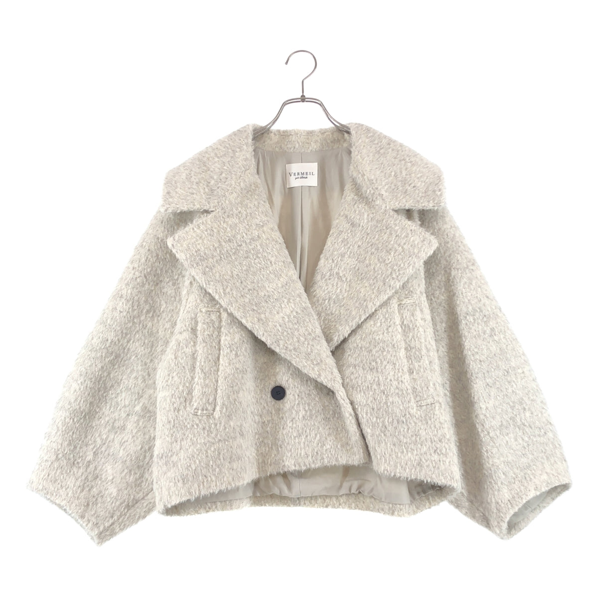 VERMEIL par iena / ヴェルメイユパーイエナ | 2024AW | ビッグショール シャギー ショートコート | F | レディース