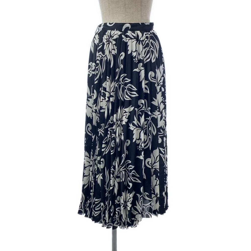 【신품】 sacai / 사카이 | 2024SS | Floral Print Skirt 플리츠 스커트 | 1 | 블랙/화이트 | 여성
