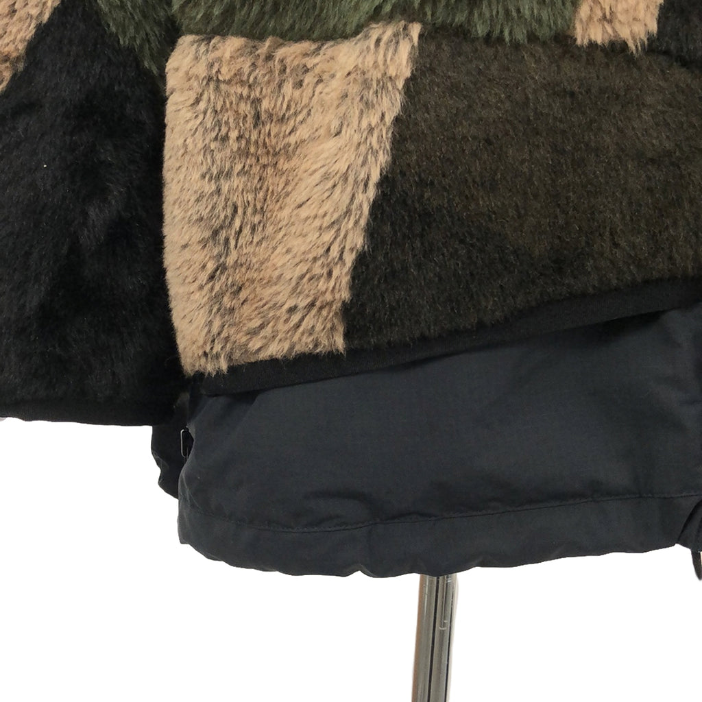 [品相良好] sacai / Sacai | × KAWS / Kaws 提花仿毛雙面夾克 / 混合材質蟒蛇皮可翻轉夾克 | 2 |黑色/棕色/橄欖色|男士