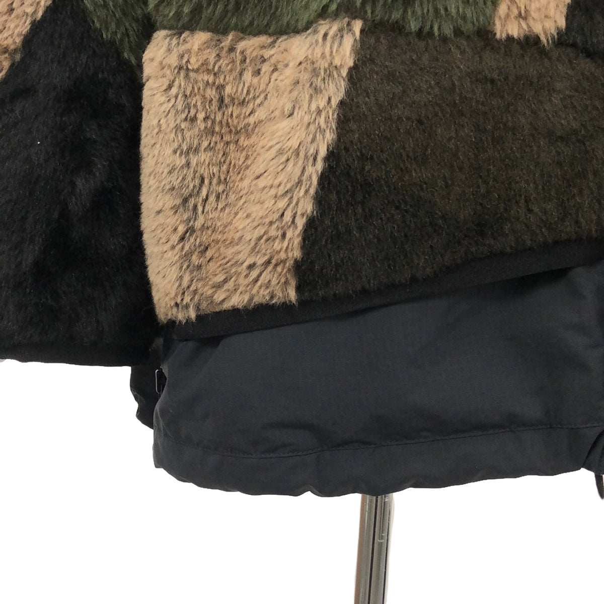 【美品】  sacai / サカイ | × KAWS / カウズ Jacquard Faux Fur Reversible Blouson / 異素材 ボア切替 オーバーブルゾン ジャケット | 2 | ブラック/ブラウン/オリーブ | メンズ