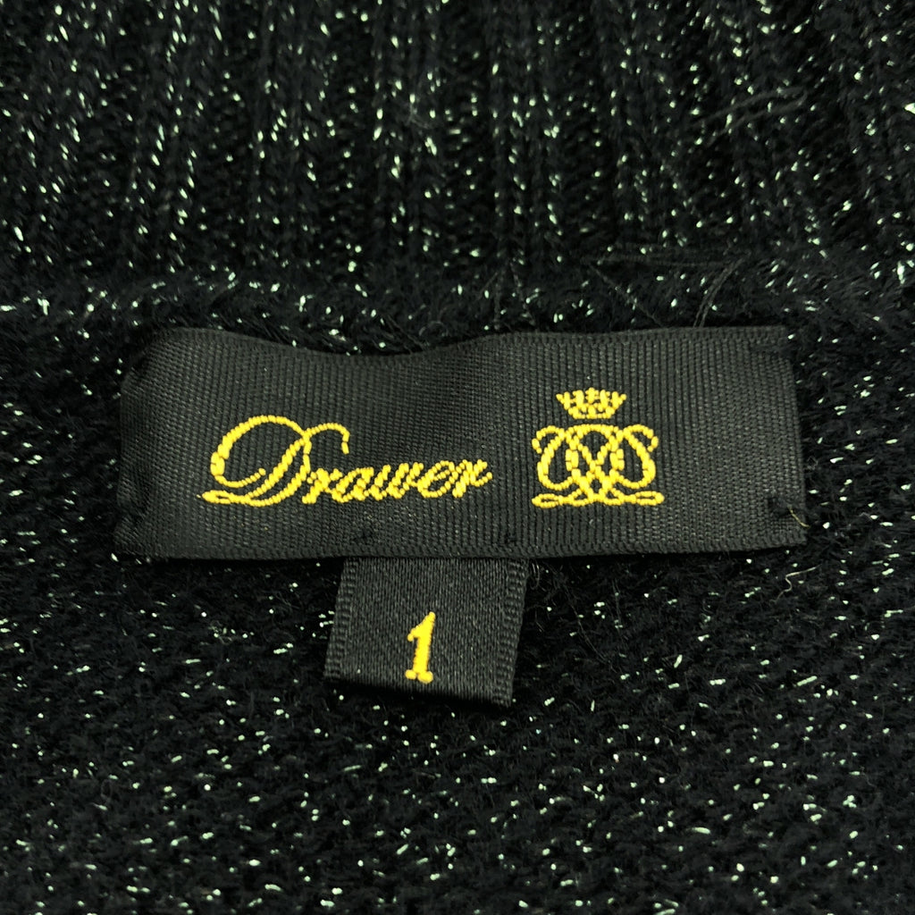 Drawer | 羊絨金絲針織開襟衫 | 1 碼 | 黑色 | 女款