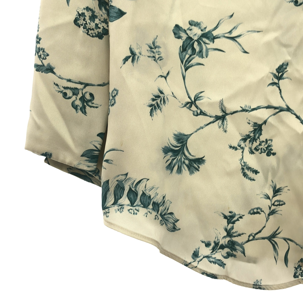 Mulberry | Leaf Print Overshirt | 38 | Off-White/Green | Women's