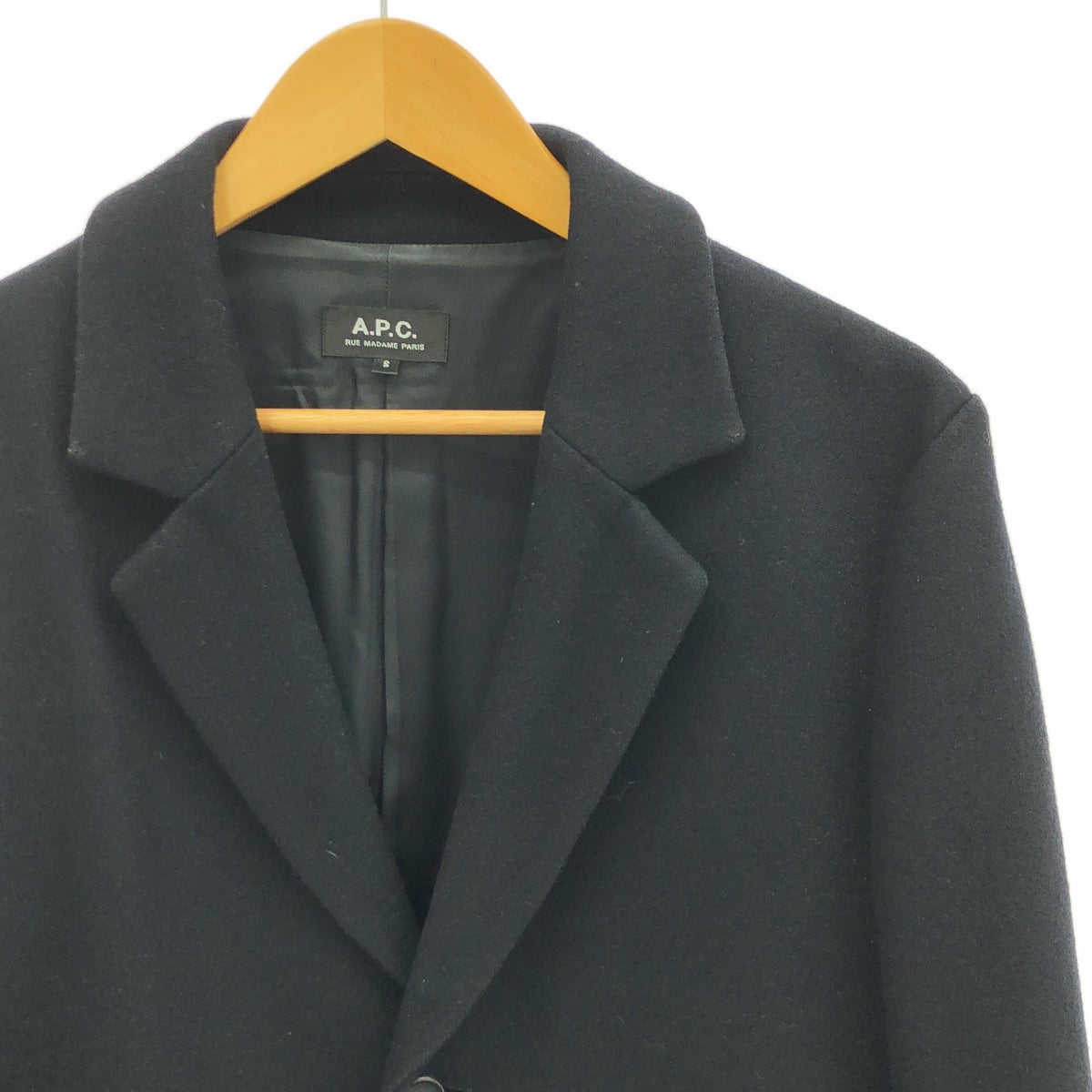 A.P.C. / アーペーセー | ウール チェスターコート / 総裏地 | S | ブラック | メンズ