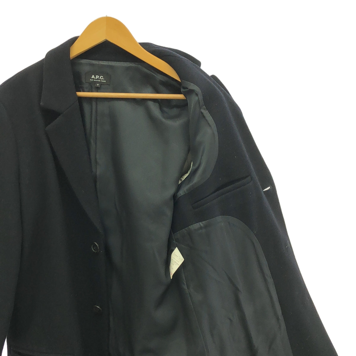 A.P.C. / アーペーセー | ウール チェスターコート / 総裏地 | S | ブラック | メンズ