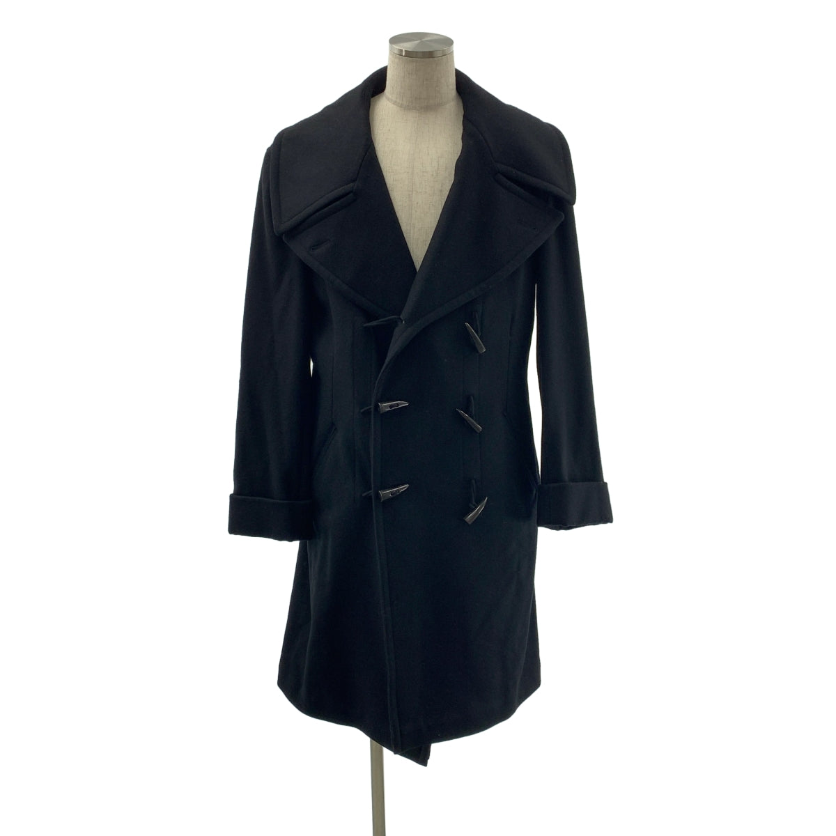 Y's BANG ON! / ワイズバングオン | ウール ベルテッド トグル ダブルオーバーコート / 総裏地 |