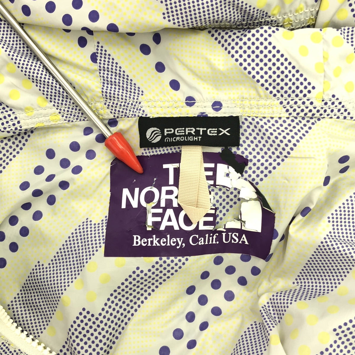 THE NORTH FACE PURPLE LABEL / ザノースフェイスパープルレーベル | × MEDICOM TOY / メディコムトイ PERTEX ドット柄 ナイロン パーカー ジャケット | L | マルチカラー | メンズ