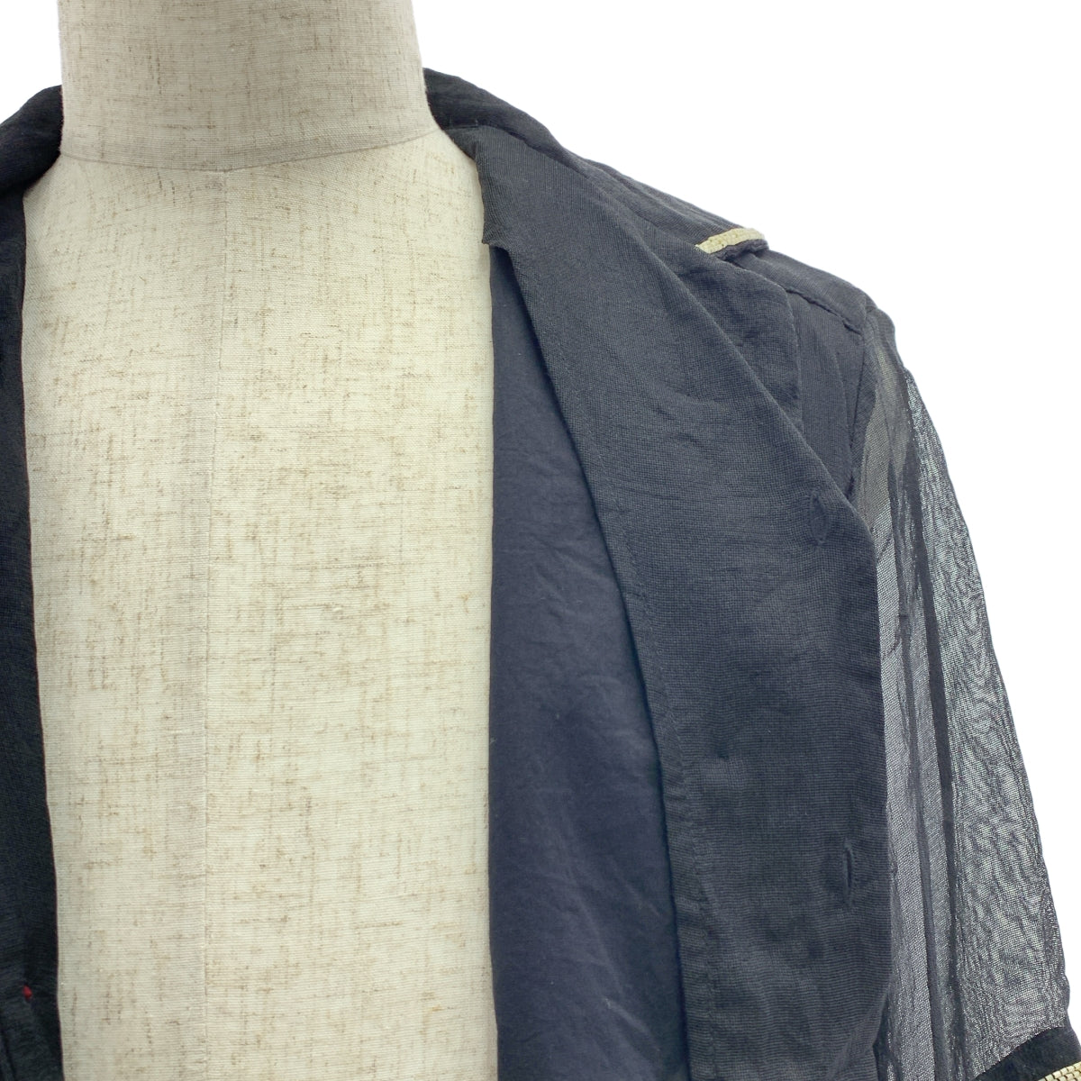 baziszt / バジスト | silk 100％ / シルク ビジュー 装飾 オーバーシルエット オープンカラー シャツ | M | メンズ