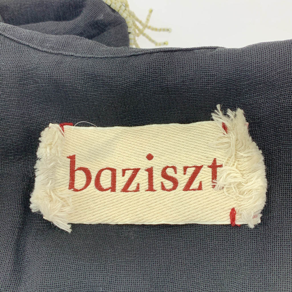 baziszt / バジスト | silk 100％ / シルク ビジュー 装飾 オーバーシルエット オープンカラー シャツ | M | メンズ