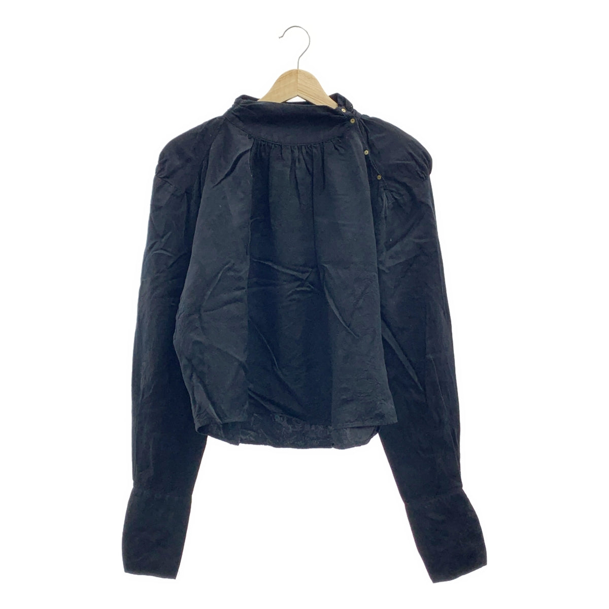 PHOTOCOPIEU / 포토 코퓨 | 병목 재규어 개더 블라우스 | 블랙 | 여성