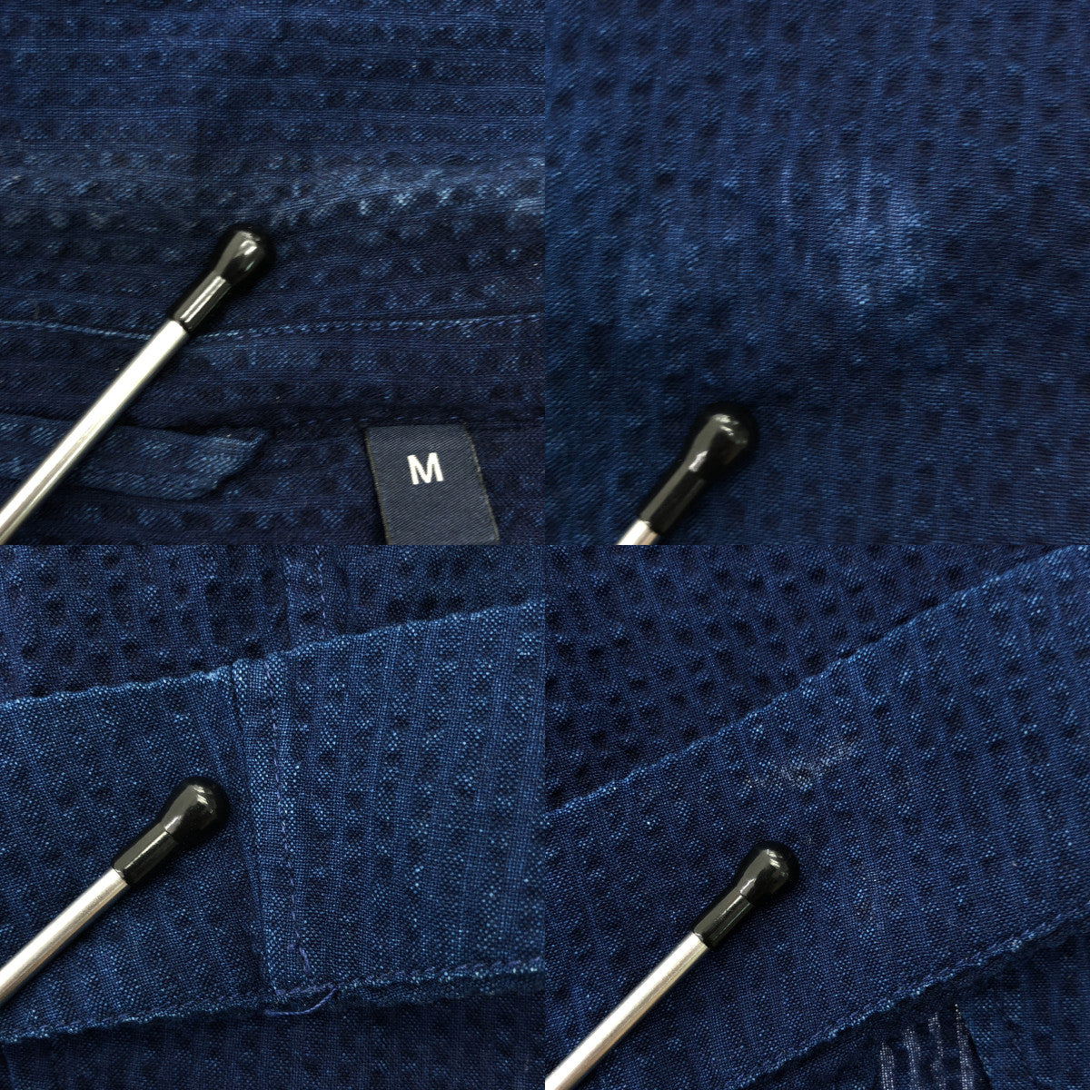 LARDINI / ラルディーニ | ブートニエール付き コットン シアサッカー 2B テーラードジャケット | M | インディゴ | メンズ