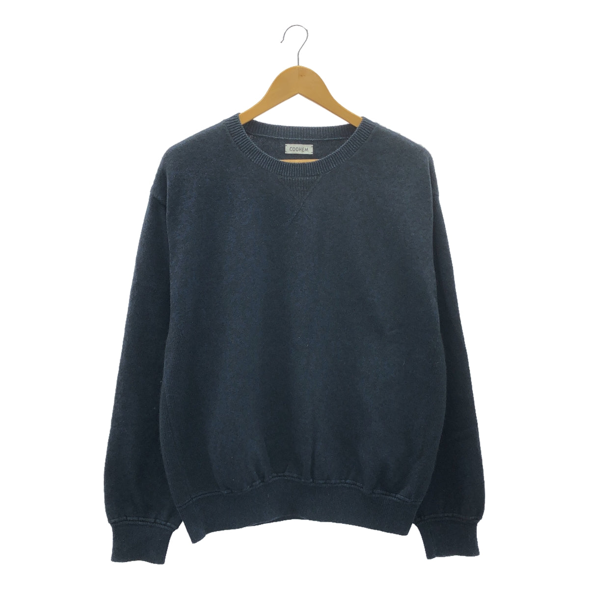 Coohem / Cohen | COLOR MIX COTTON CASHMERE PULLOVER / Cashmere cotton crew neck knit pullover | M | Men's