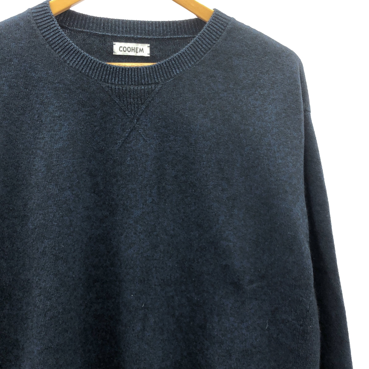 Coohem / Cohen | COLOR MIX COTTON CASHMERE PULLOVER / Cashmere cotton crew neck knit pullover | M | Men's