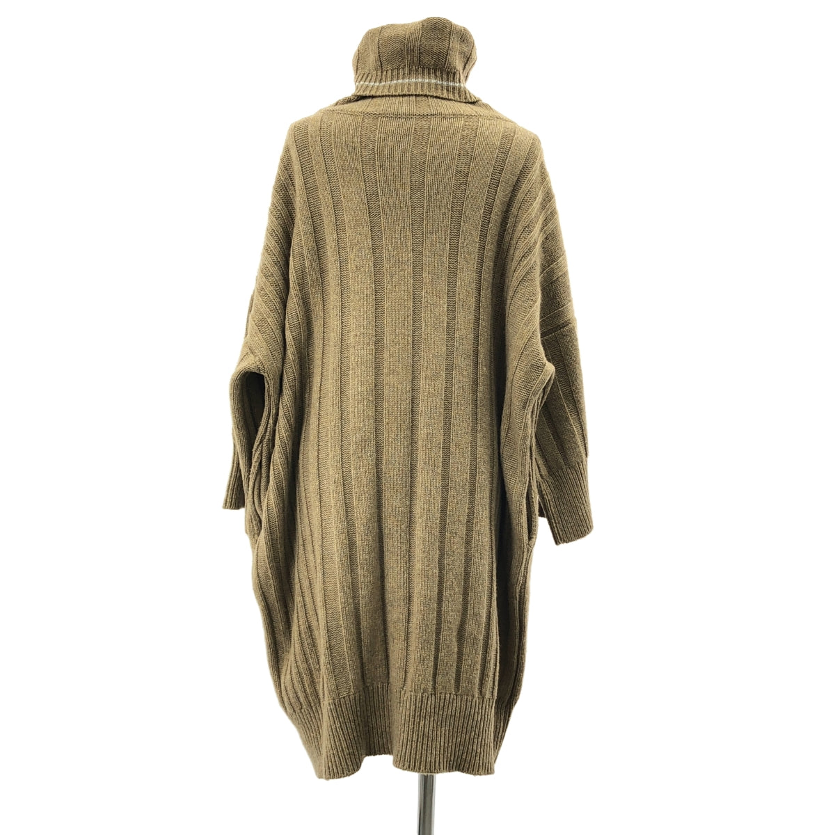 HERMES / 헤르메스 | 2018AW | 캐시미어 터틀넥 리브 니트 원피스 | 34 | 베이지 | 여성