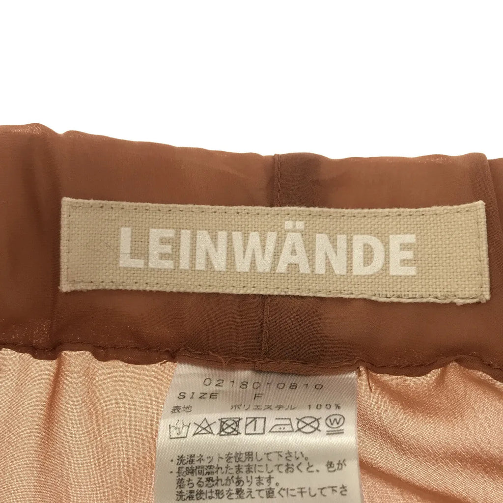 LEINWANDE / ラインヴァンド | シアー イージーパンツ | F | ブラウン | レディース