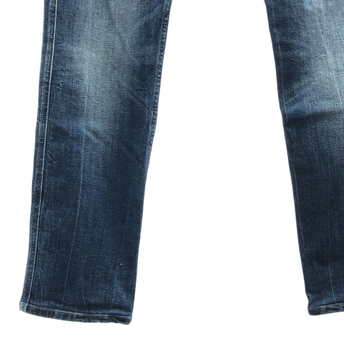 【美品】  REPLAY / リプレイ | ロゴレザーパッチ デニムパンツ | 32 | インディゴ | メンズ