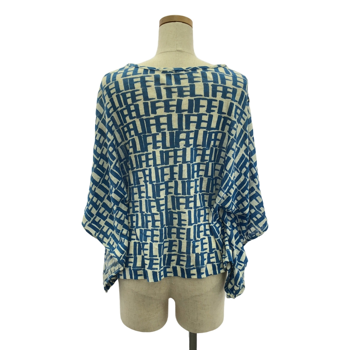 mina perhonen | 2013SS | life all-over print linen knit poncho | 36 | Women's