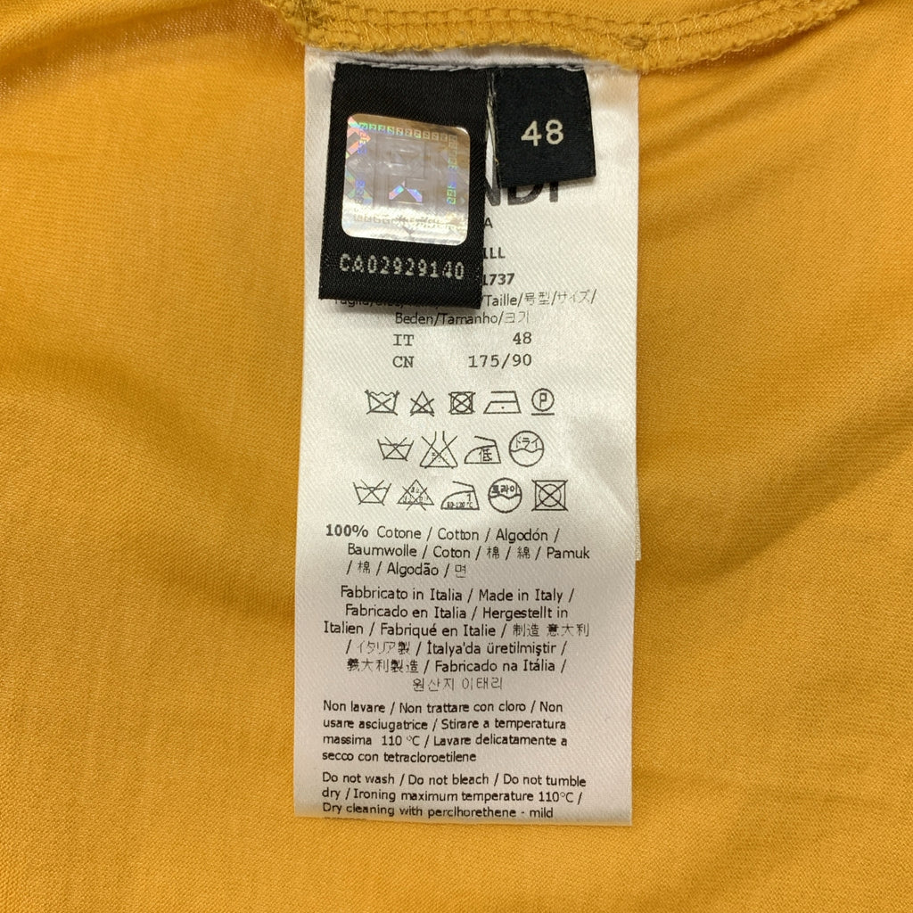 FENDI / フェンディ | Bag Bugs T-shirt バグ バグズ プリント Tシャツ | 48 | マスタード | メンズ