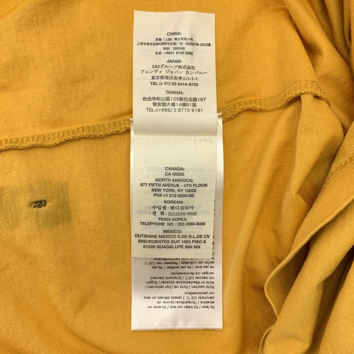 FENDI / フェンディ | Bag Bugs T-shirt バグ バグズ プリント Tシャツ | 48 | マスタード | メンズ