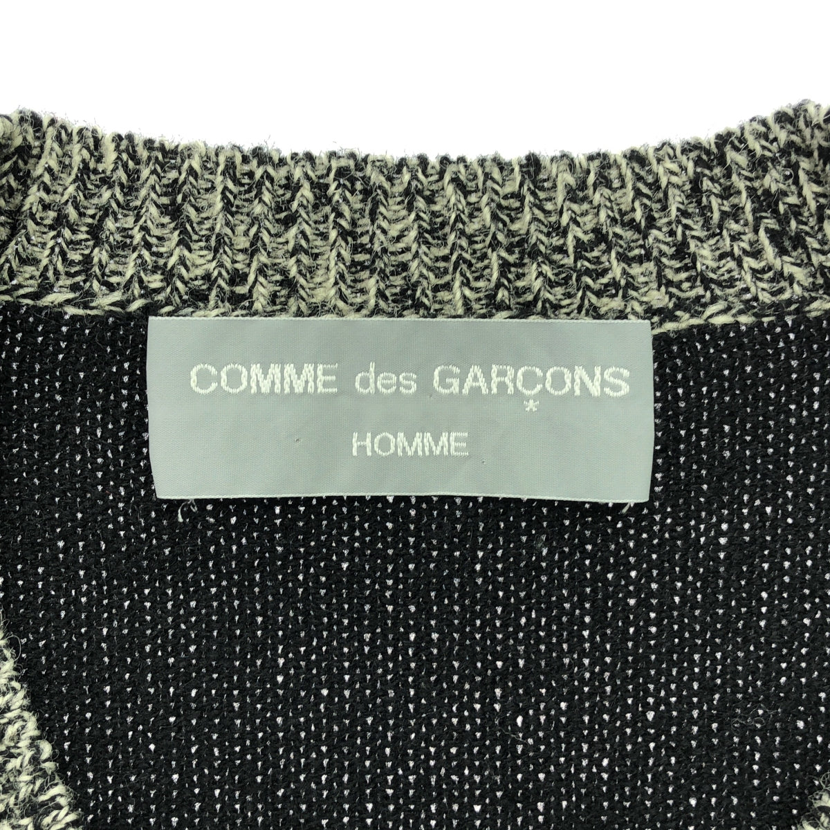 COMME des GARCONS HOMME | AD1988 | 1980s~ Wool bicolor knit pullover | Gray/black | Men's