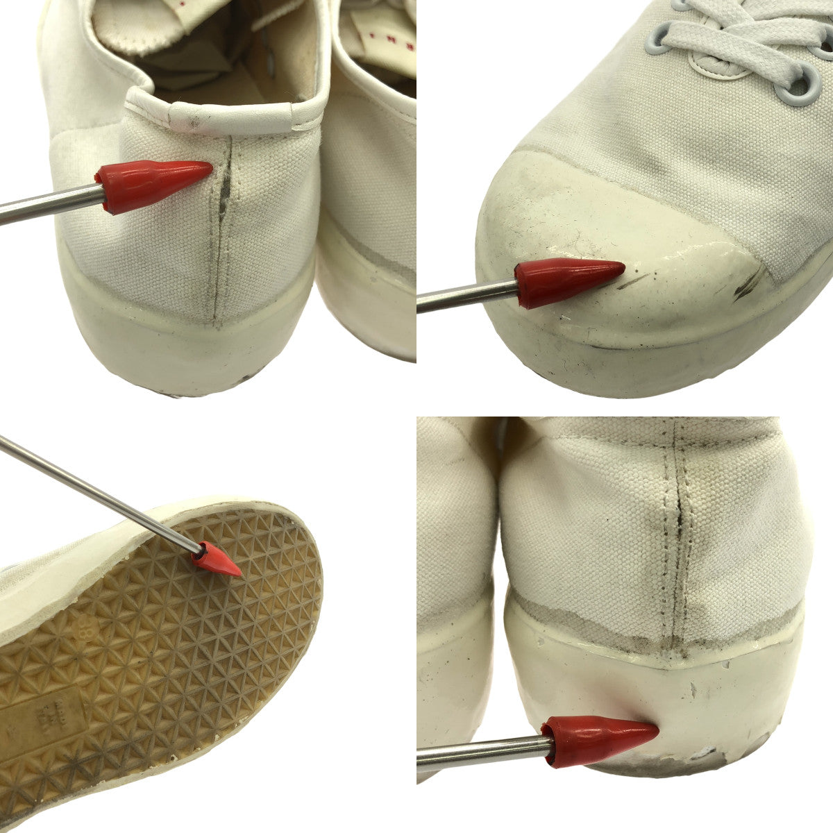 MARNI |帆布低筒運動鞋 |尺寸 38 |白色 |女性的