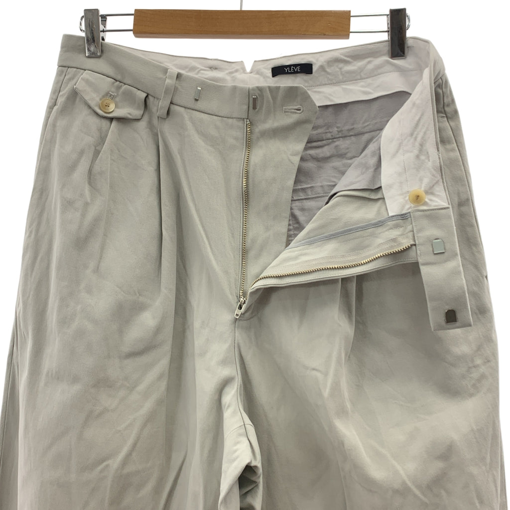 YLEVE / イレーヴ | コットン 2タック ワイドパンツ | 4 | メンズ