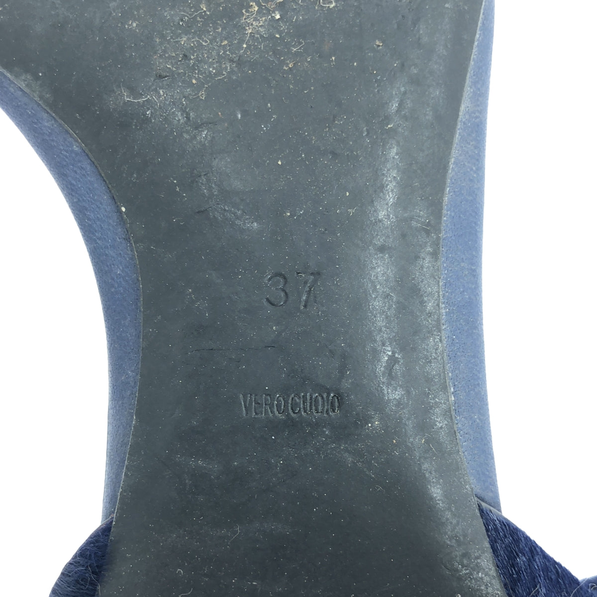 【미품】 ALEXANDER WANG / 알렉산더 원 | 하라코 가죽 발목 스트랩 플랫 펌프 | 37 | 네이비 | 여성