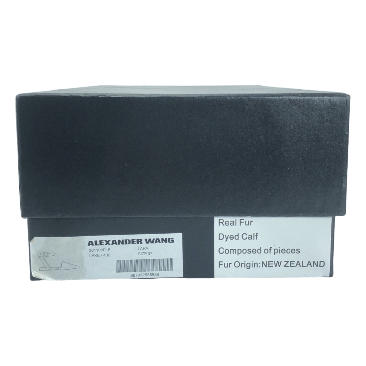 【미품】 ALEXANDER WANG / 알렉산더 원 | 하라코 가죽 발목 스트랩 플랫 펌프 | 37 | 네이비 | 여성