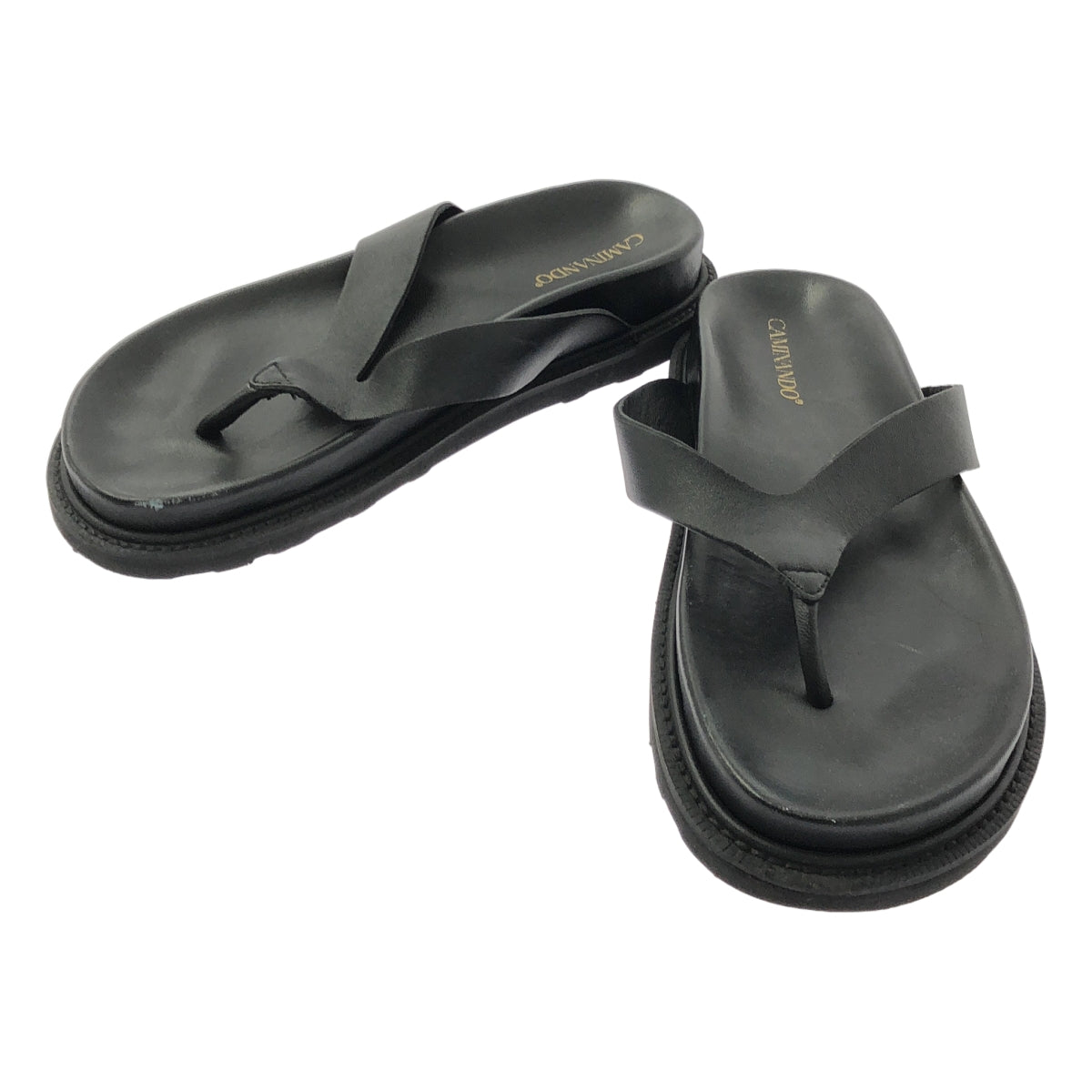 CAMINANDO / カミナンド | THONG SLIDES レザー トング スライドサンダル | 8 | レディース