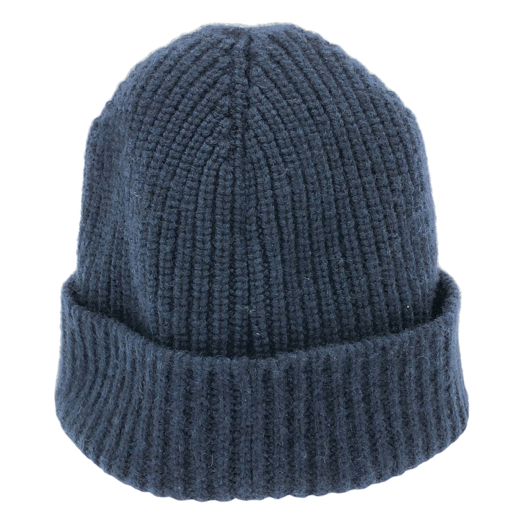 CELINE / セリーヌ | TRIOMPHE BEANIE IN HERITAGE CASHMERE / カシミヤトリオンフ ビーニー ニットキャップ 帽子 / ユニセックス | TU | ネイビー | メンズ