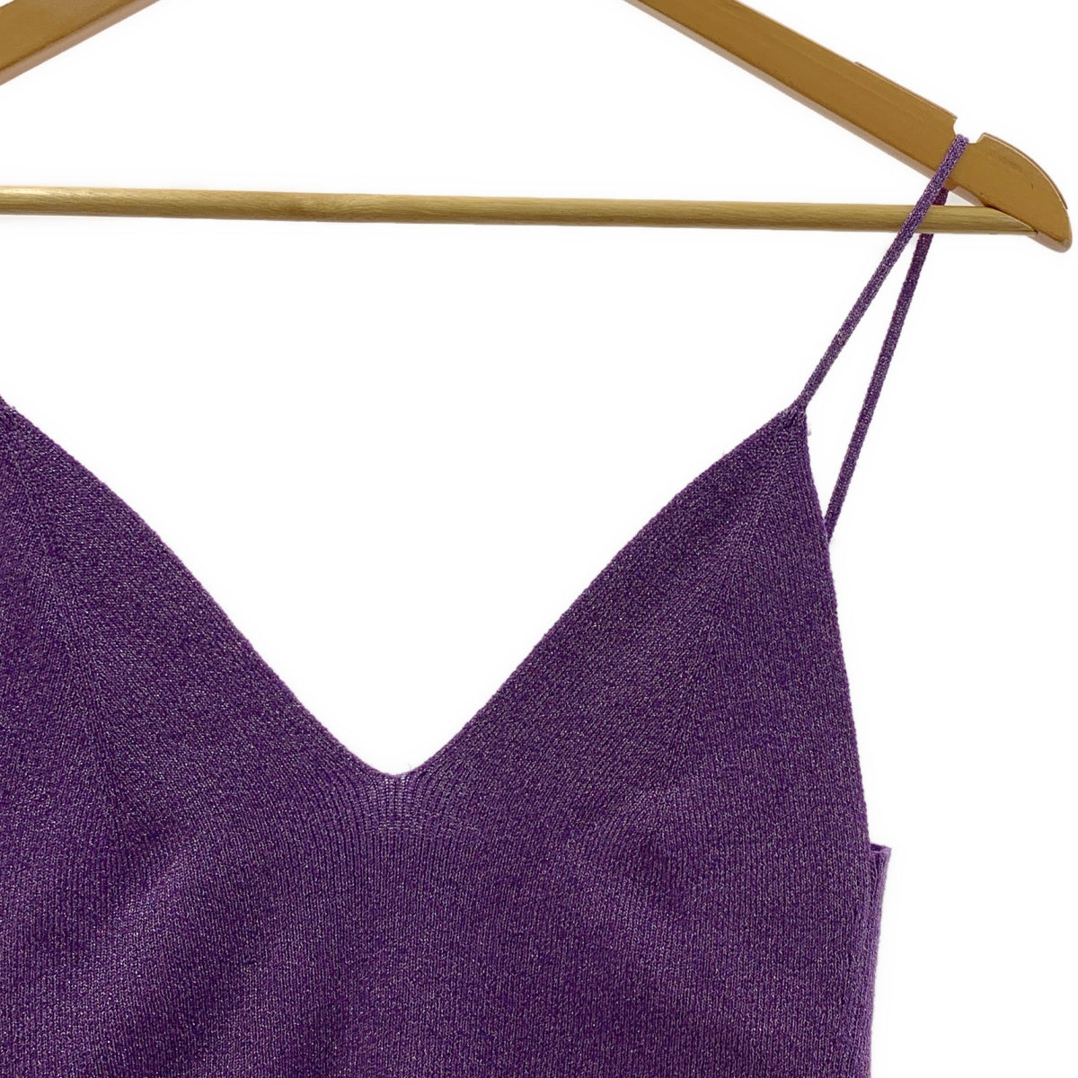 KANAKO SAKAI / 카나코 사카이 | × Ron Herman Glitter Ribbed Knit Camisole 반짝이 캐미솔 | F | 보라색 | 여성