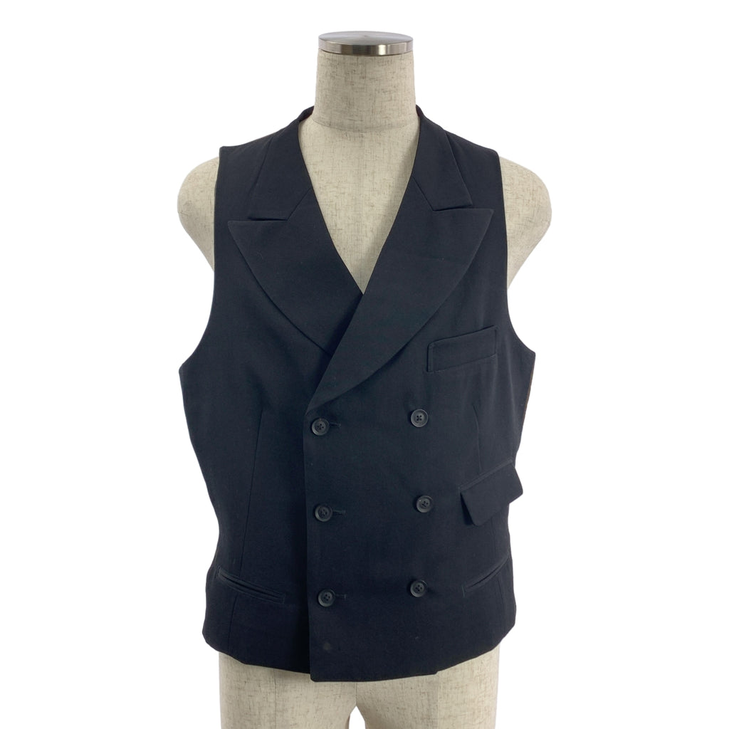 YOHJI YAMAMOTO POUR HOMME / ヨウジヤマモトプールオム | 2020AW | ウール ギャバジン オーバー 6BSピークドラペルベスト ジレ / 総裏地 | 3 |