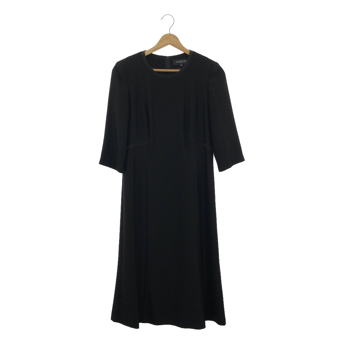 [Beautiful Condition] LANVIN | NOIR Tokyo Soir Triacetate Rayon Piping Formal Dress | 38 | Black | Women's