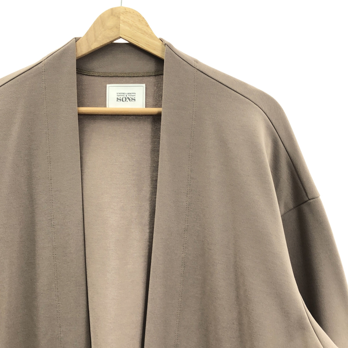 UNITED ARROWS &amp; SONS / 유나이티드 아로즈 앤 샌즈 | HEALING CARDIGAN 오픈 프론트 힐링 가디건 | M | 베이지 | 남성