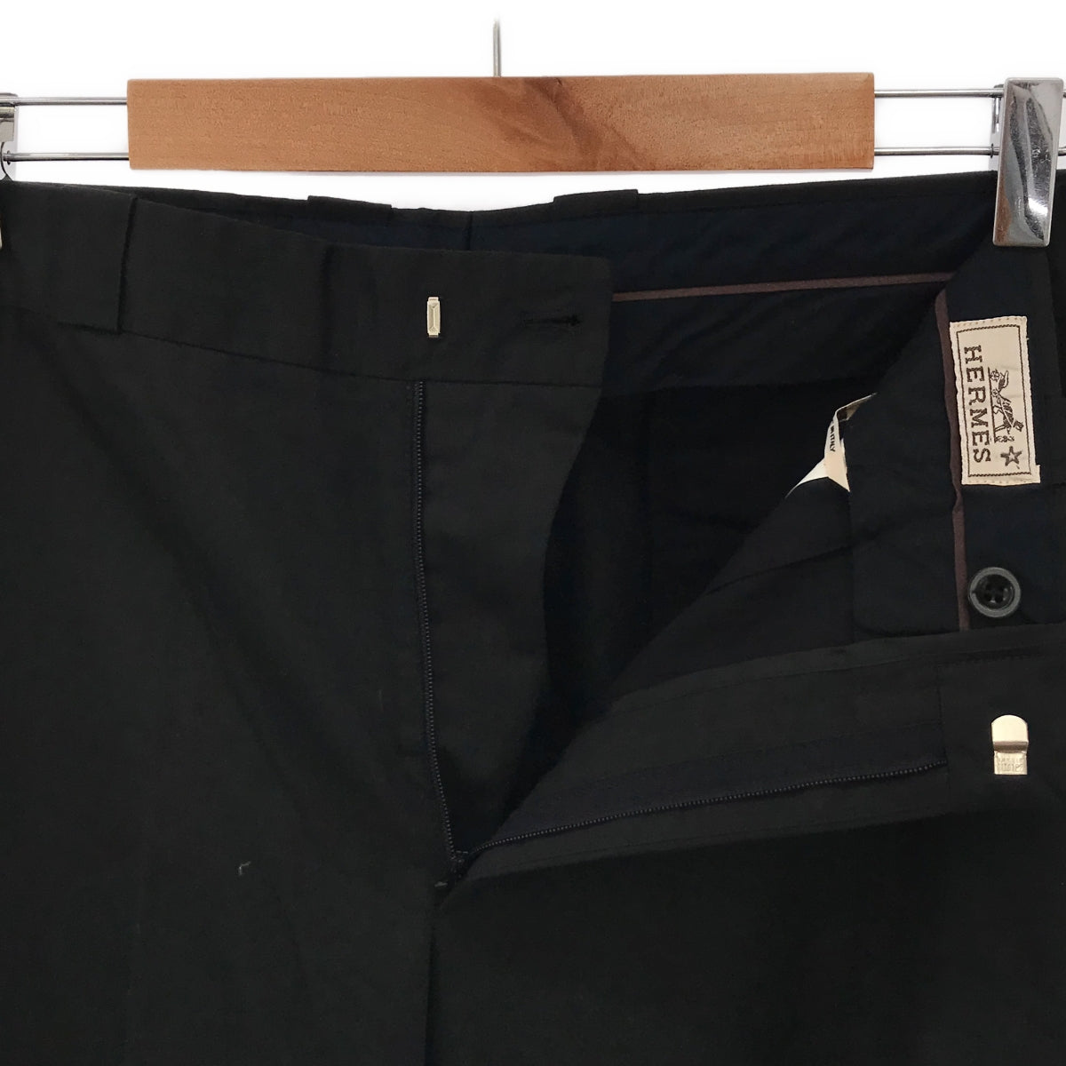 【미품】 HERMES / 헤르메스 | 더블 포켓 카고 슬랙스 팬츠 | 44 | 블랙 | 남성