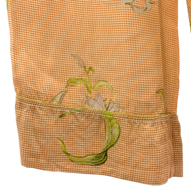 forte_forte / フォルテフォルテ | フラワープリント チェック ワイド パンツ | 1 | レディース