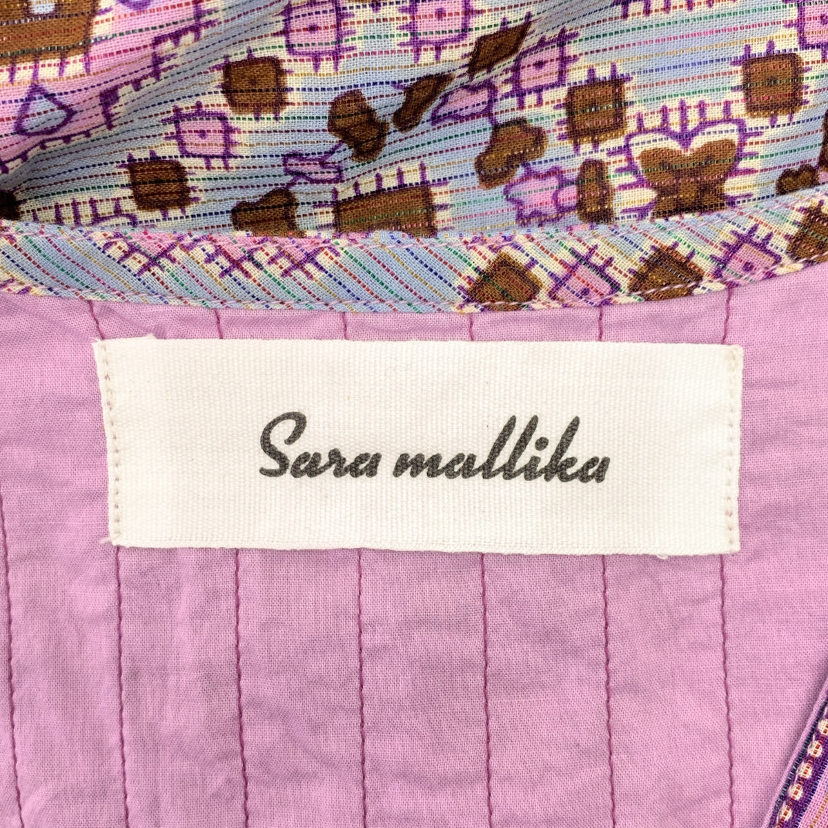 sara mallika / サラマリカ | Kareena Square Print Tassel Dress