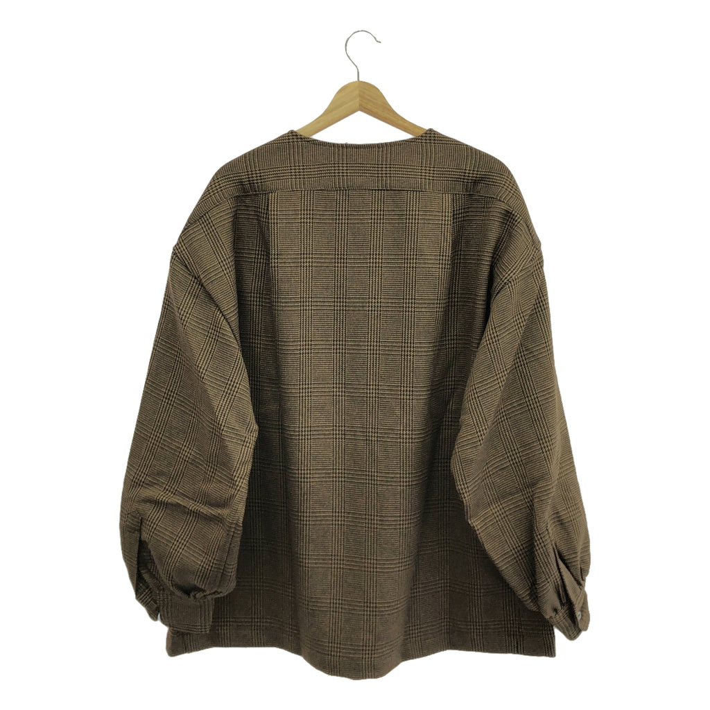【신품】 prasthana / 프라스타나 | balloon sleeve P / O shirt 셔츠 | M | 브라운 | 남성