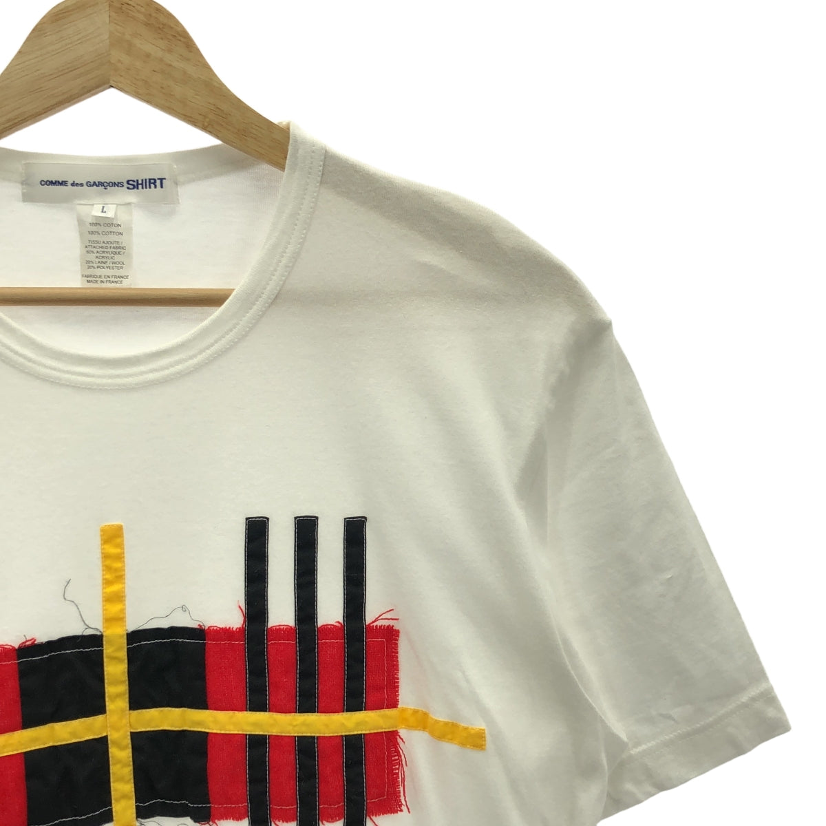 COMME des GARCONS SHIRT | Front patchwork T-shirt | L | Men's